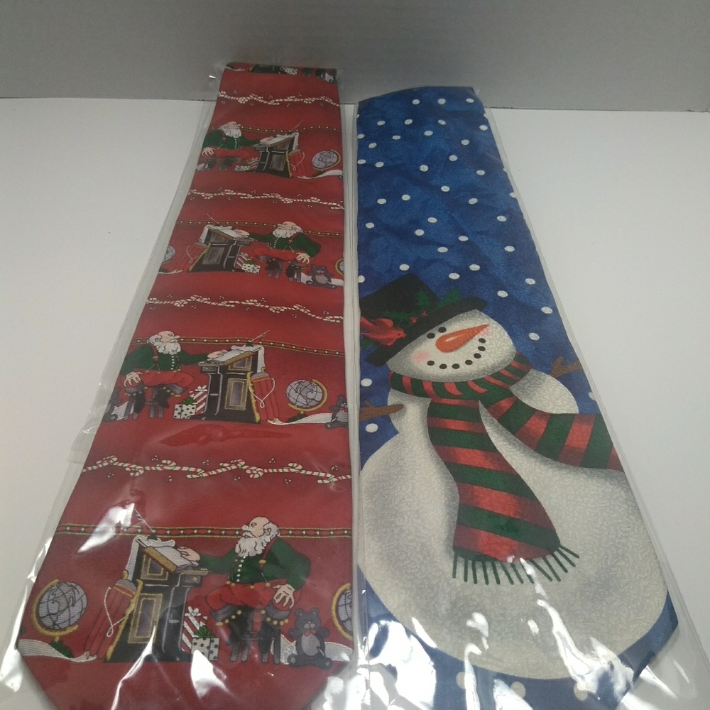 Santa and Frosty Mens Neckties Christmas